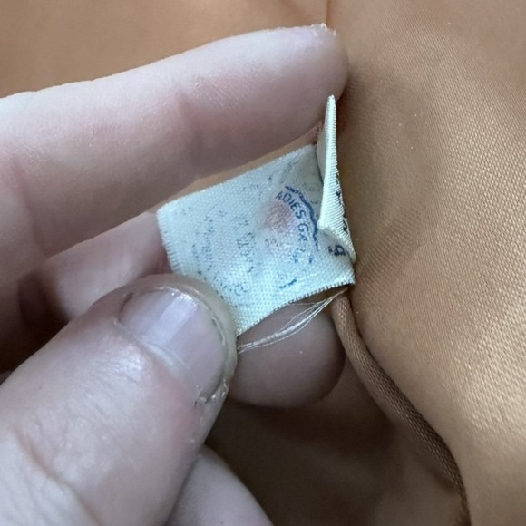 Vintage 60s lorendale by bromleigh union made Tan Longline Coat Faux Fur Collar - Picture 5 of 9